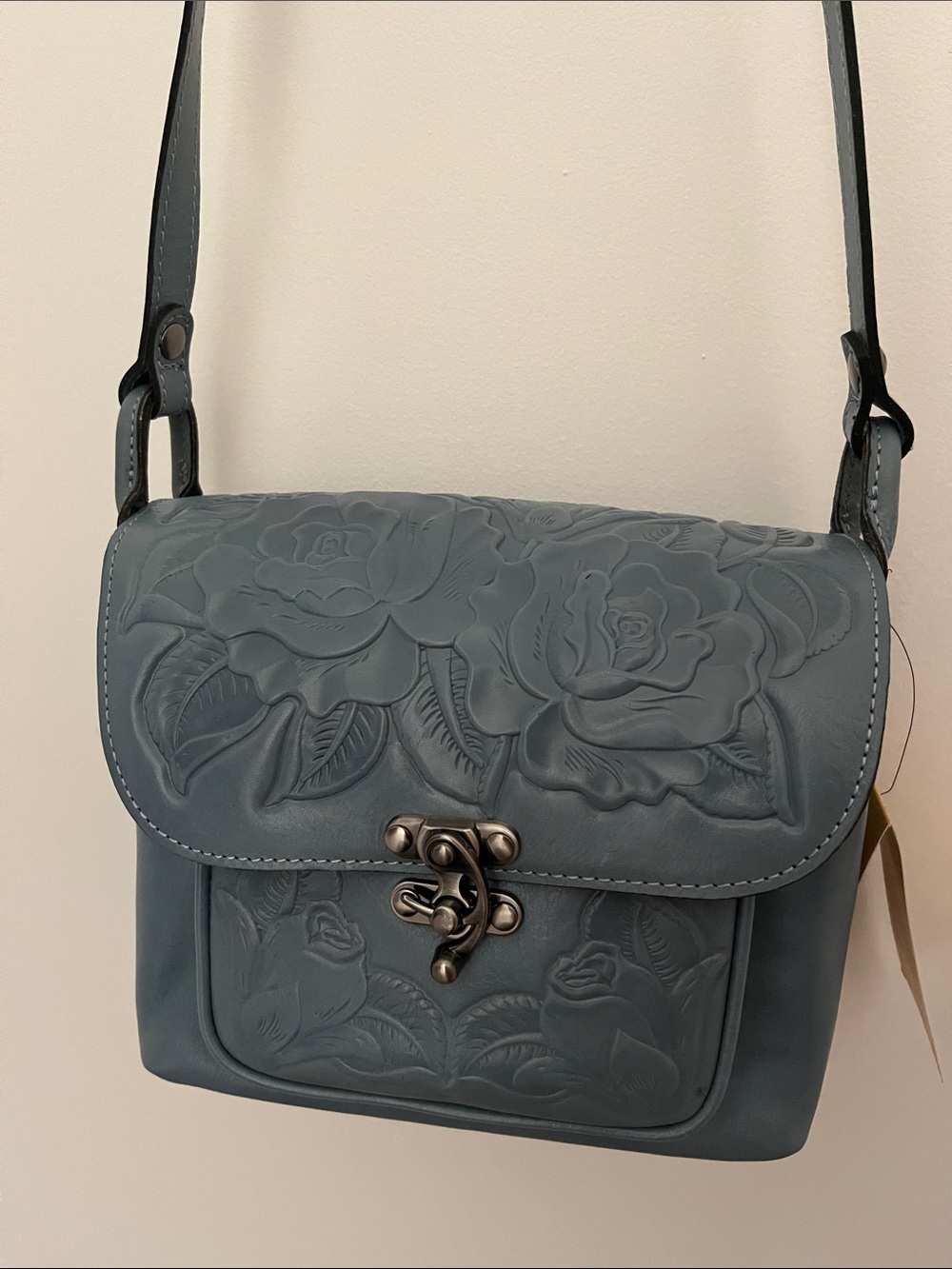Patricia Nash Leandra 10th Anniversary Crossbody Safflower Blue Purse